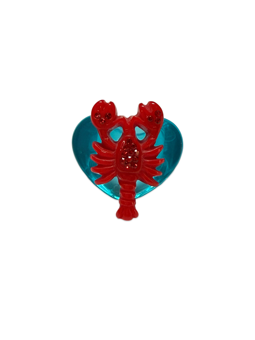Crystal Lobster Circle and Heart LIMITED