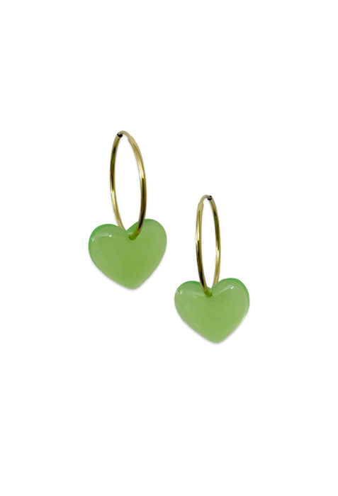 Puffy Heart 14KT Gold-Filled Hoops