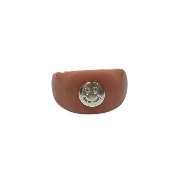 Sterling Silver Smiley Face Ring