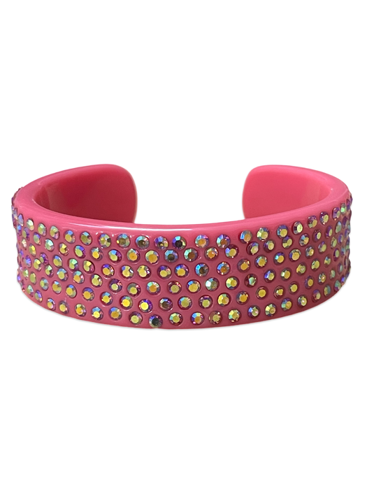 Wide Crystal Cuff Bracelet