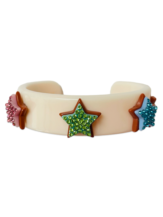 Multi Stacked Star Wide Cuff