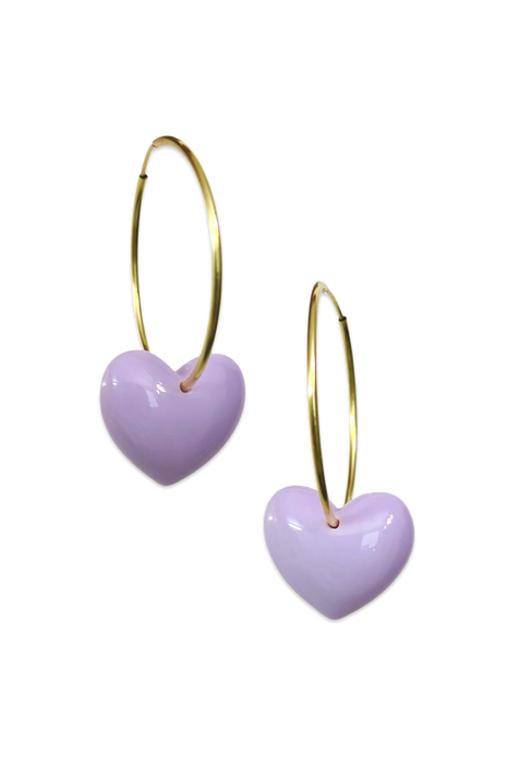 Puffy Heart 14KT Gold-Filled Hoops