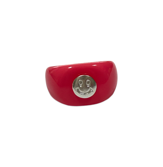 Sterling Silver Smiley Face Ring