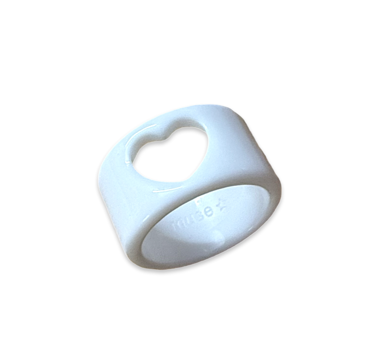 XL Heart Cut Out Cigar Band Ring