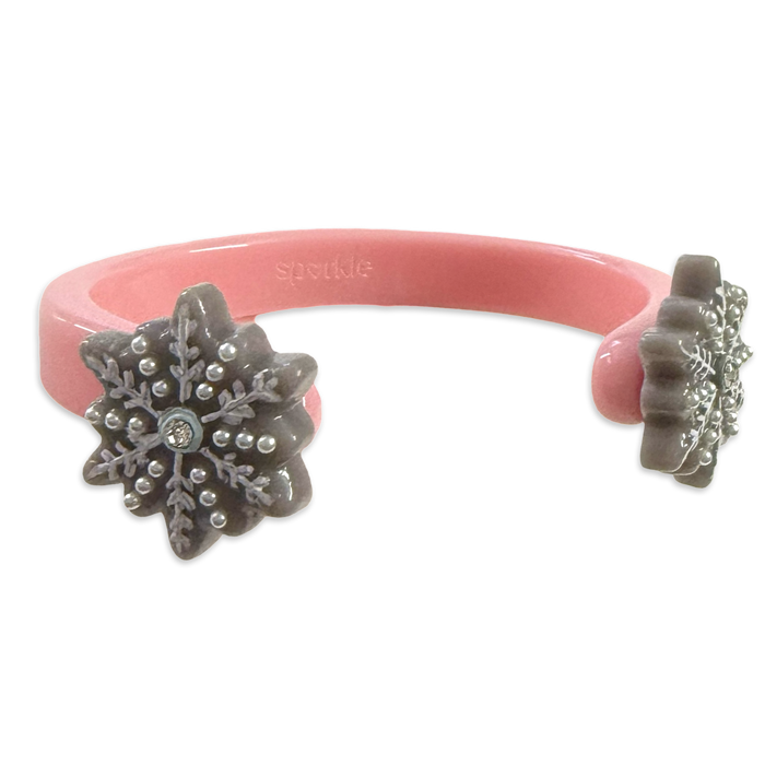 Snowflake Floating Cuff Bracelet