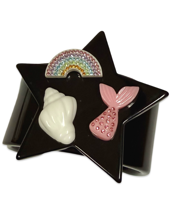 Crystal Rainbow Mermaid Cuff Bracelet