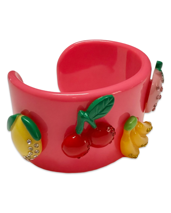 Crystal Mixed Fruit Cuff Bracelet