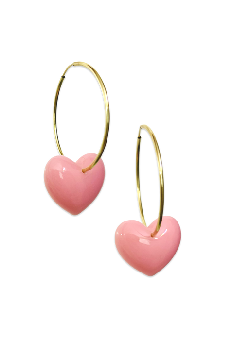 Puffy Heart 14KT Gold-Filled Hoops