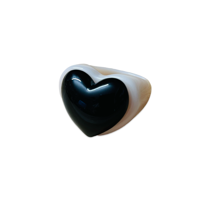 Puffy Heart On Heart Base Ring