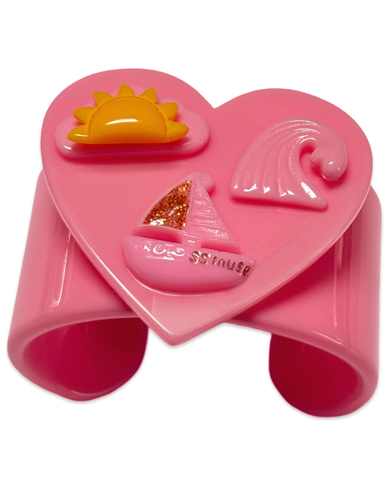 Sun and Sailboat Cuff Bracelet