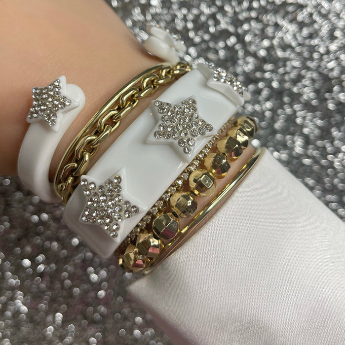 Small Crystal Star Cuff Bracelet