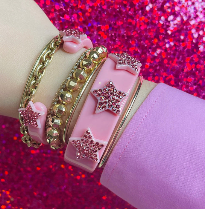 Small Crystal Star Cuff Bracelet