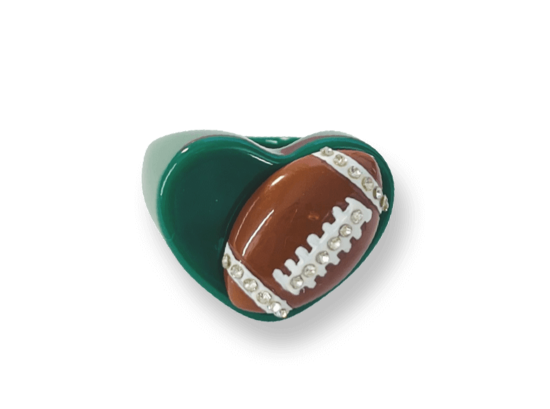 Crystal Football Ring