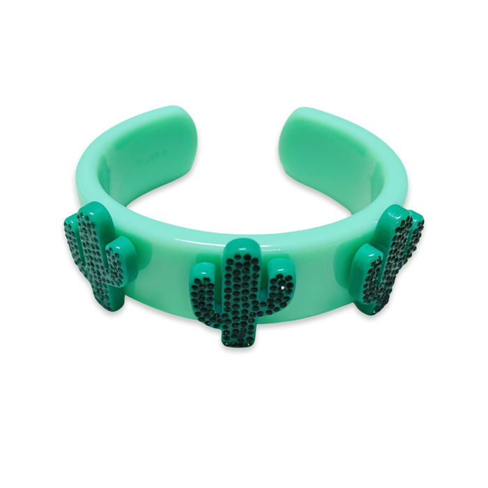 Cactus Wide Cuff Bracelet