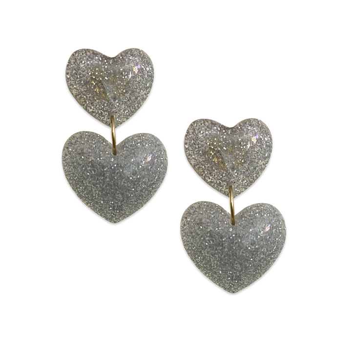 Glitter Hearts Earrings