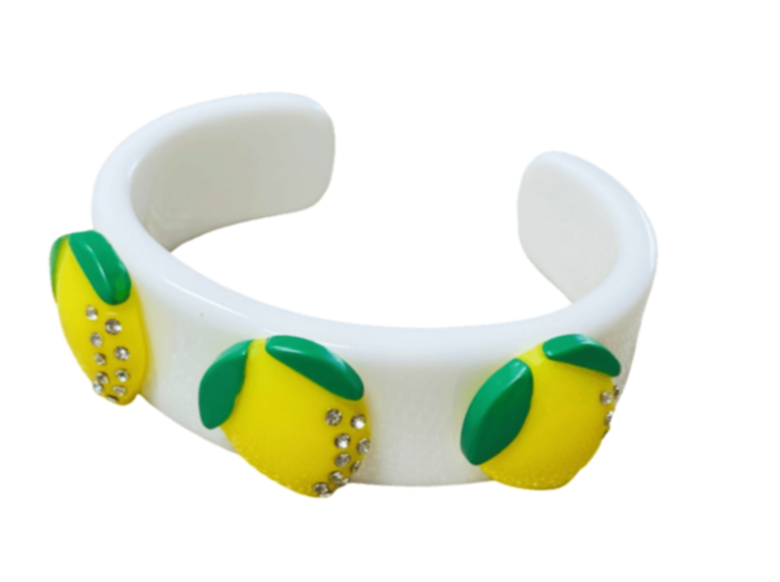 Crystal Lemon Wide Cuff