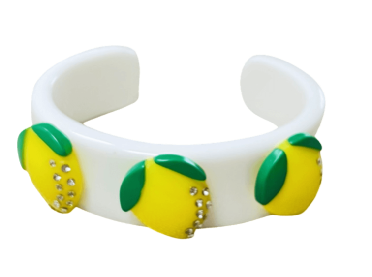 Crystal Lemon Wide Cuff