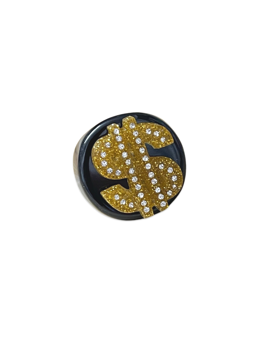Crystal Dollar Sign Ring