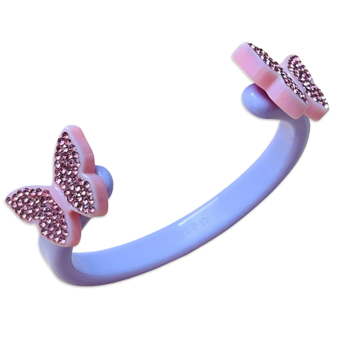 Crystal Butterflies Thin Cuff