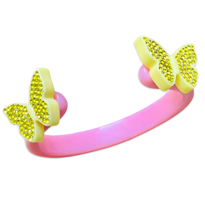 Crystal Butterflies Thin Cuff