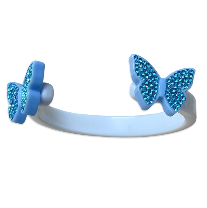 Crystal Butterflies Thin Cuff