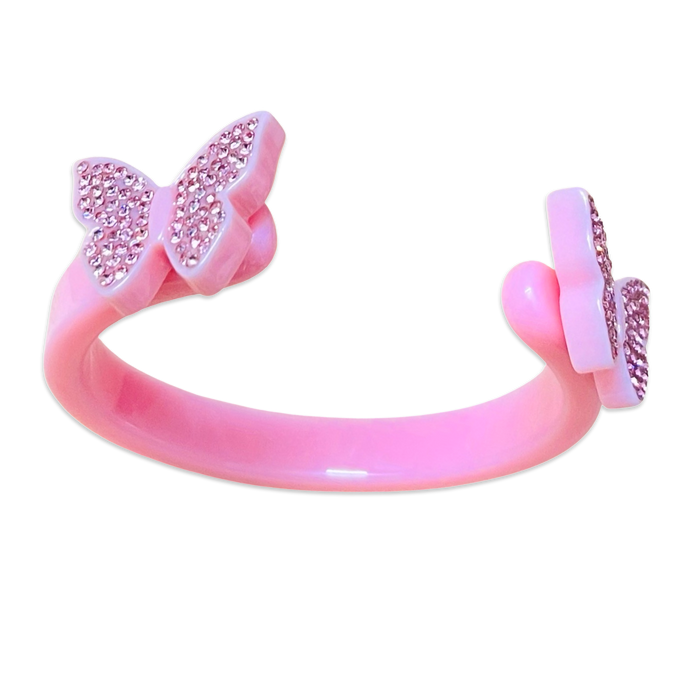 Crystal Butterflies Thin Cuff