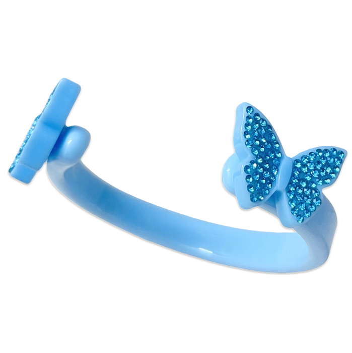 Crystal Butterflies Thin Cuff