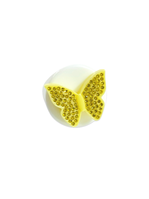 Crystal Butterfly Circle Ring