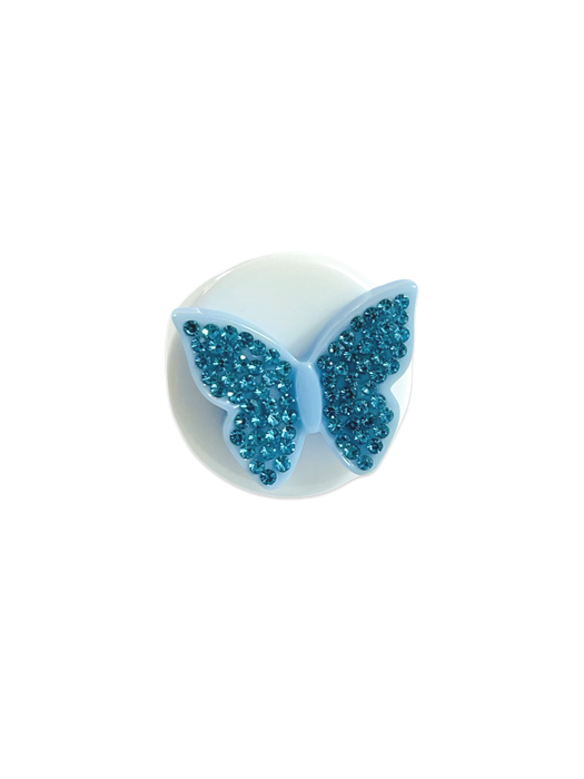 Crystal Butterfly Circle Ring
