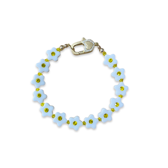 Crystal Flower Beaded Bracelet