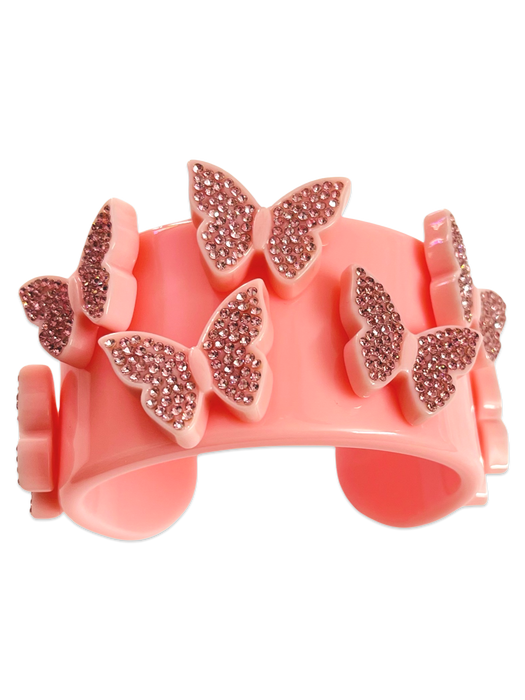 Crystal Butterfly Extra Wide Cuff