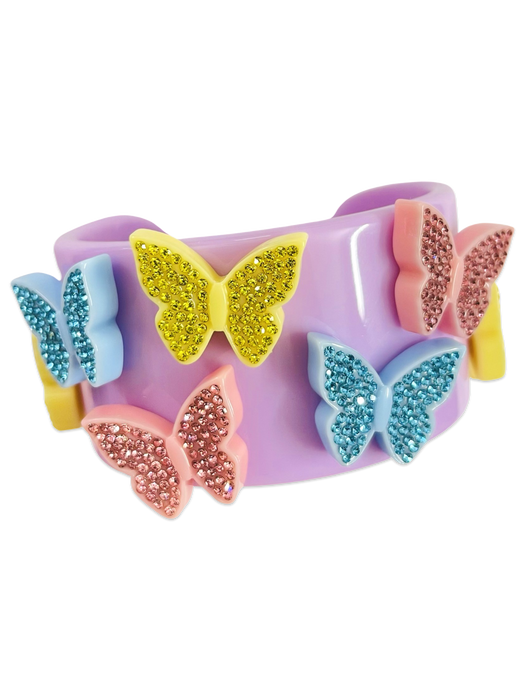 Crystal Butterfly Extra Wide Cuff