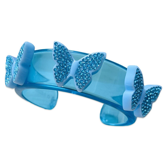 Crystal Butterflies Wide Cuff