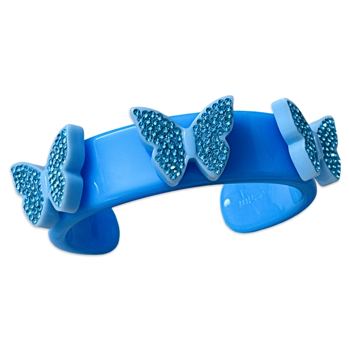 Crystal Butterflies Wide Cuff