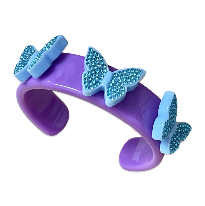 Crystal Butterflies Wide Cuff