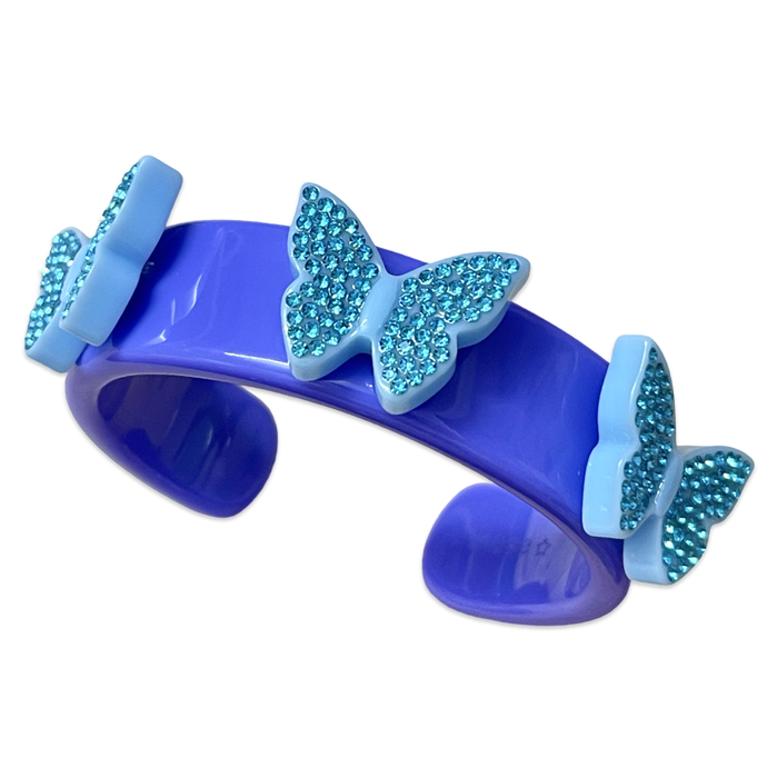 Crystal Butterflies Wide Cuff