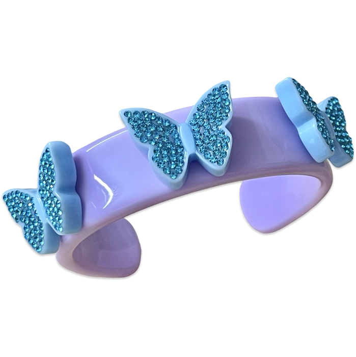 Crystal Butterflies Wide Cuff