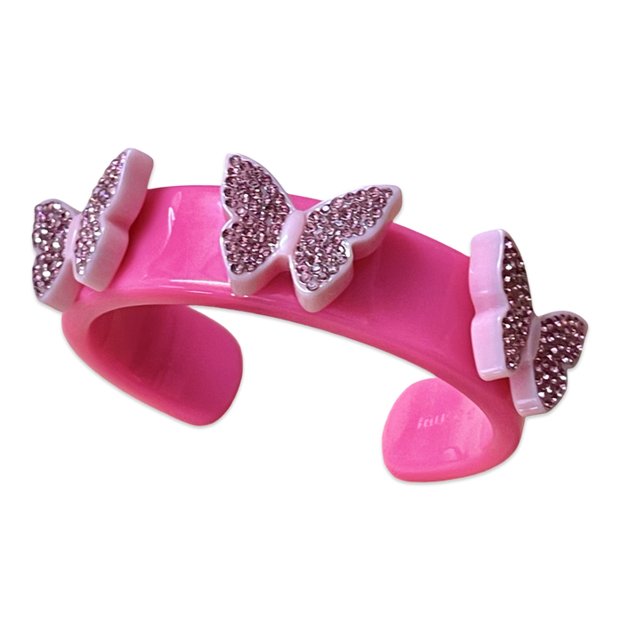 Crystal Butterflies Wide Cuff