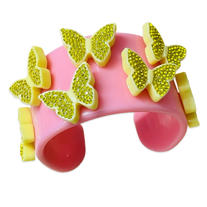 Crystal Butterfly Extra Wide Cuff