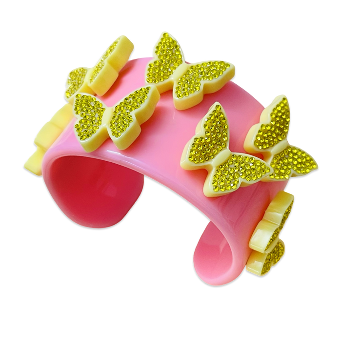 Crystal Butterfly Extra Wide Cuff