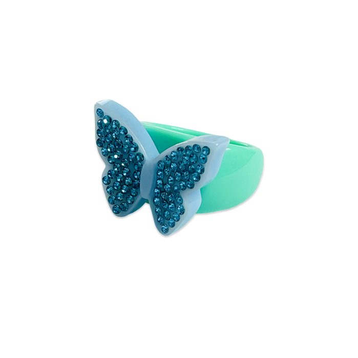 Crystal Butterfly Classic Ring