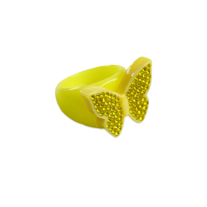 Crystal Butterfly Classic Ring