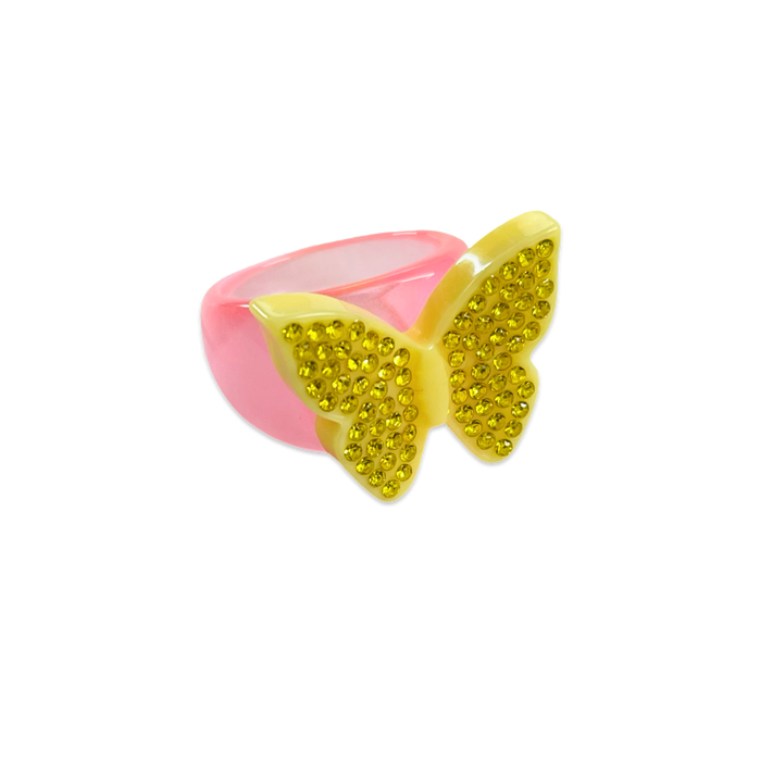 Crystal Butterfly Classic Ring