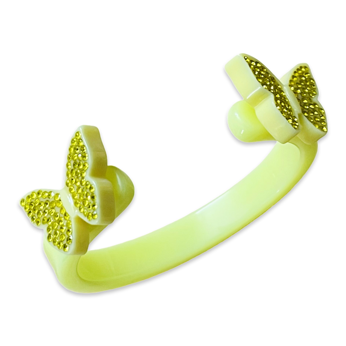 Crystal Butterflies Thin Cuff