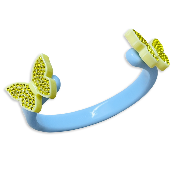Crystal Butterflies Thin Cuff