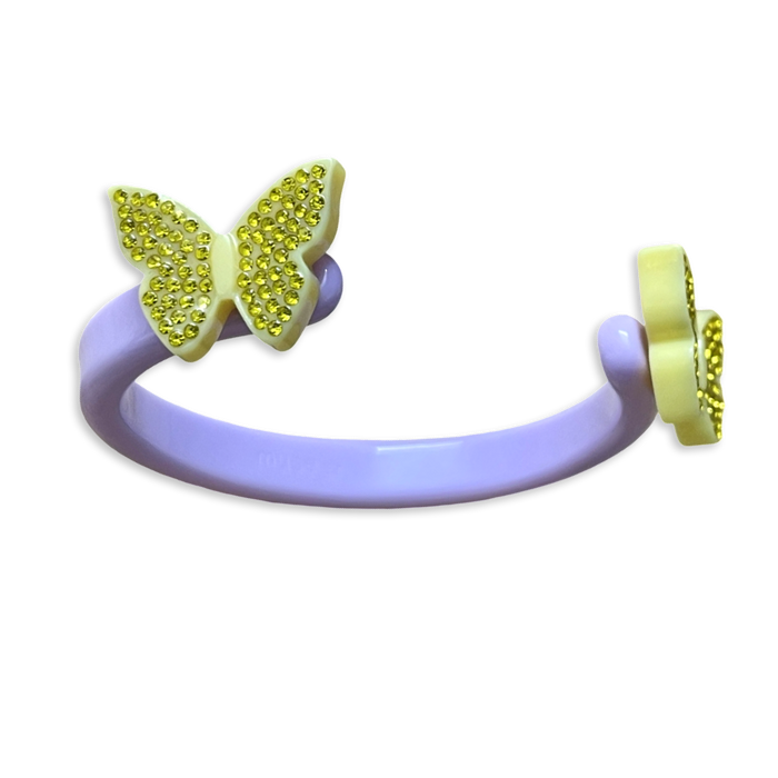 Crystal Butterflies Thin Cuff