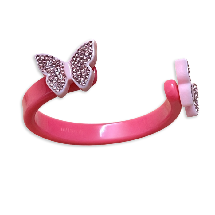 Crystal Butterflies Thin Cuff