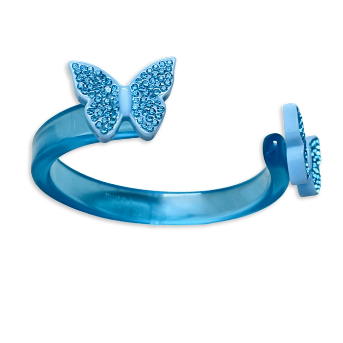 Crystal Butterflies Thin Cuff