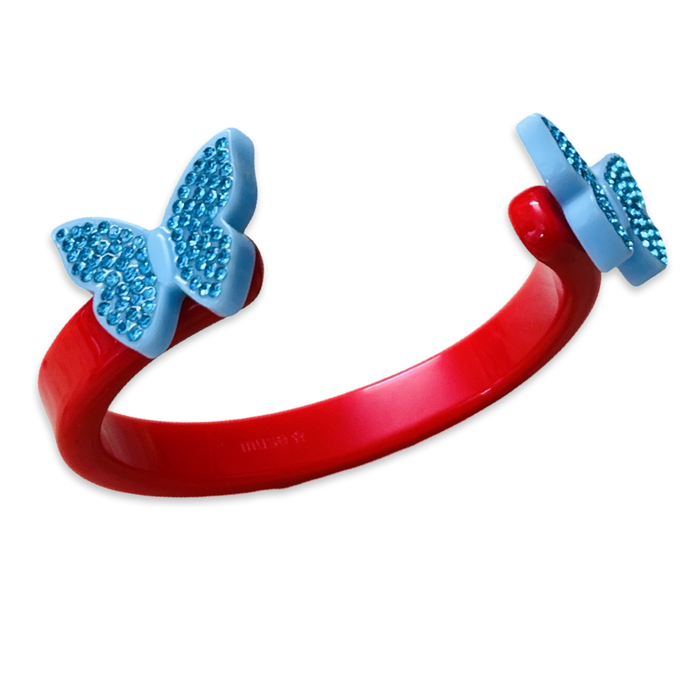 Crystal Butterflies Thin Cuff