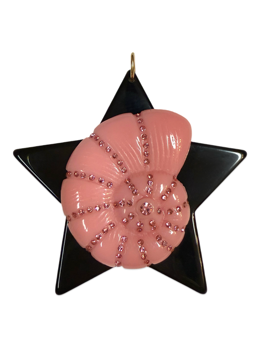 XL Crystal Shell Star Pendant